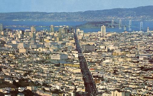 CA - San Francisco. Panoramic View, 1950's