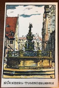 Colored original lithographs by Kara Schmidt-Wolfratshausen 1929 Nurnberg Lot