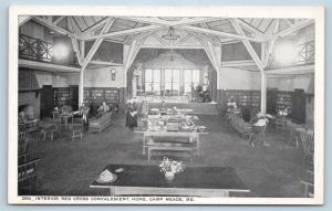 Postcard MD Camp Meade WWI Era Red Cross Convalescent House Interior c1916 N16