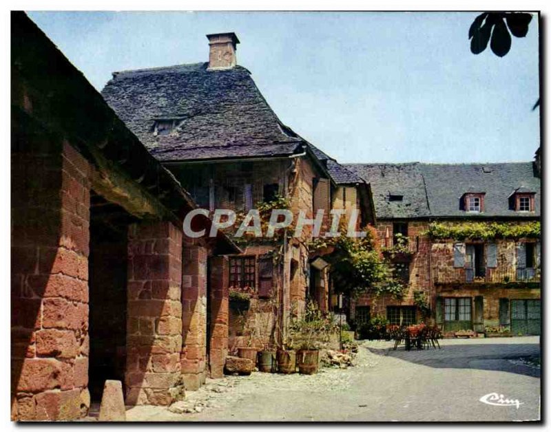 Postcard Modern Collonges Red Square L & # 39Eglise With Halle