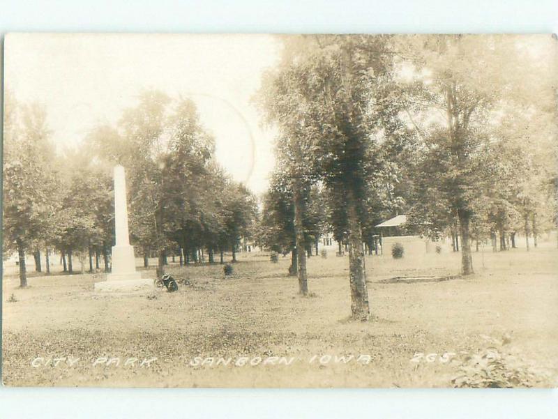 Pre-1920 rppc NICE VIEW Sanborn - Near Sheldon & Spencer & Spirit Lake IA i8045