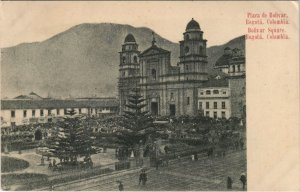 PC COLOMBIA, PLACA DE BOLICAR, BOGOTA, Vintage Postcard (b42853)