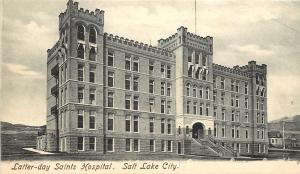 c1905 Lithograph Postcard; Latter Day Saints Hospital Salt Lake City UT Nice