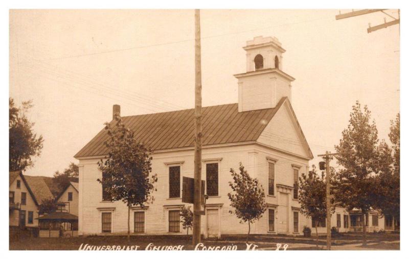 Vermont  Concord ,  Universalist Church , RPC