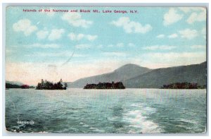 1911 Islands of the Narrows Black Mt. Lake George NY Silver Bay NY Postcard 