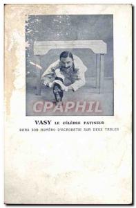 Old Postcard of Sports & # 39hiver Skating Vasy the famous skater Acrobatics