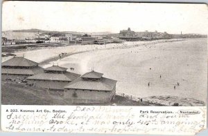 Postcard BEACH SCENE Boston Massachusetts MA AK7028