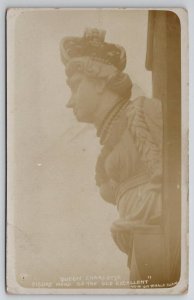 RPPC Queen Charlotte Figurehead Old Excellent Now On Whale Island Postcard Q26