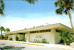 Madeira Beach, FL Florida  GULF BEACHES PUBLIC LIBRARY  4X6 Postcard