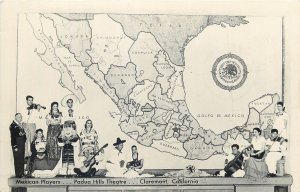 Mexico map real photo Mexican Players Padua Hill Theatre Claremont California 