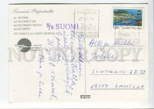 402190 FINLAND ship Suomi Old RPPC on board sea post