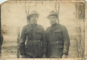 Military men uniforms photo postcard 1929 Bucuresti Romania