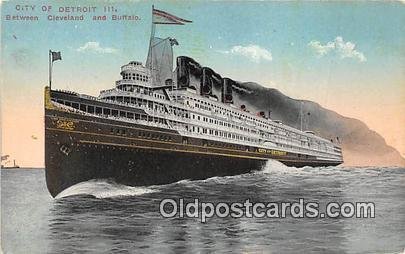 City of Detroit III Cleveland & Buffalo Ship Unused 