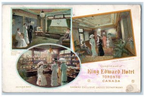 1913 King Edward Hotel Toronto Canada Multiview Antique Posted Postcard