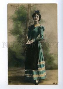 193970 CAVALIERI Italian OPERA singer CANDLE old PHOTO tinted