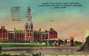 Vintage Postcard 1942 Hospital Security Benefit Association Topeka Kansas KS