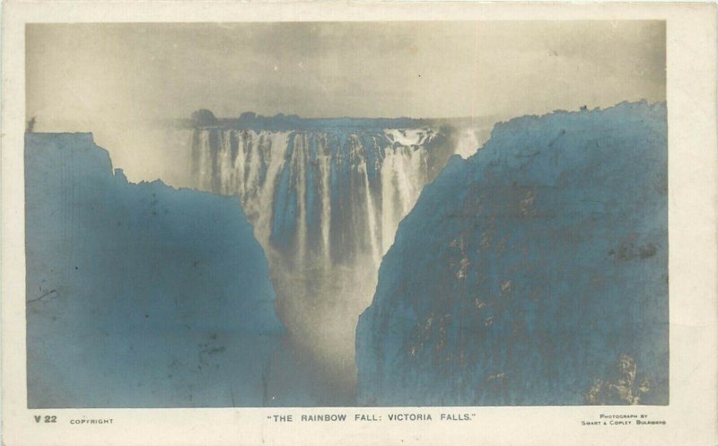 Central Africa Zambia the Rainbow Fall Victoria Falls Rhodesia photo postcard 