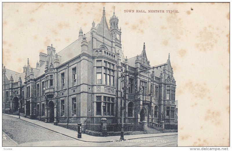 MERTHYR TYDVIL, Wales, 1900-1910's; Town Hall