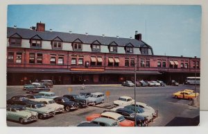 Pennsylvania Railroad Station 1950's Cars Postcard B16