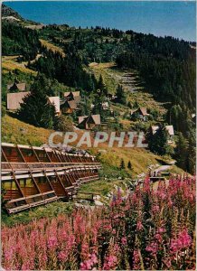 Postcard Modern Colors and Light of France Alps Les Arcs (Savoie) chalets