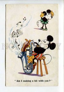 423104 Minnie MICKEY MOUSE Saxophone WALT DISNEY Vintage PC