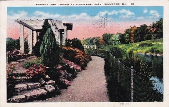 Pergola And Lagoon At Sinnissippi Park Rockford Illinois 