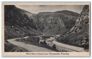 1929 Wind River Canyon Near Thermopolis Wyoming WY Big Medicine Vintage Postcard