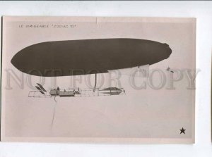 415311 FRANCE Aviation airship dirigible Zodiac III Vintage photo postcard