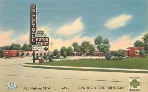 Postcard Kentucky Bowling Green Colletdale Motor Court Smith roadside 23-4489