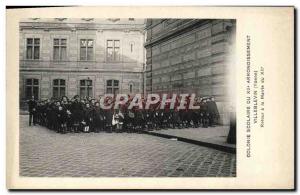 Postcard Old Colony School of Paris 12th district Villeblevin Back to the may...