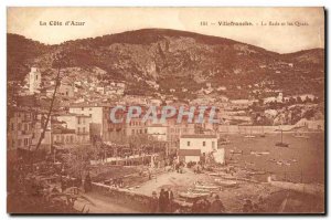 Old Postcard The Cote d Azur Villefranche La Rade and the Quays