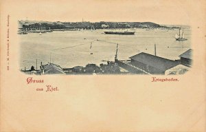 KIEL GERMANY~KRIEGSHAFEN~1900s PANORAMA M GLUCKSTADT PHOTO POSTCARD