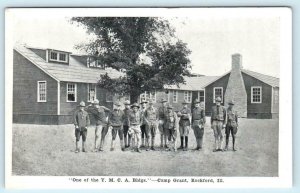 CAMP DEVENS, Ayer, Massachusetts MA ~ DRAFTED MEN Barracks c1910s WWI Postcard