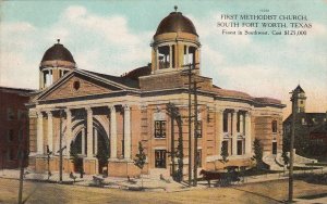 Postcard First Methodist Church South Fort Worth Texas