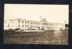 RPPC QUODDY MAINE THE ADMINISTRATION BUILDING VINTAGE REAL PHOTO POSTCARD