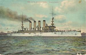 Postcard US Armored Cruiser Philedelphia (ACR-4)