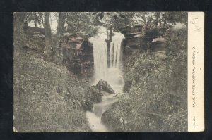 ATHENS OHIO FALLS STATE HOSPITAL WATERFALL VINTAGE POSTCARD 1907