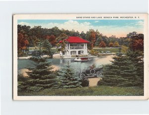 Postcard Band Stand and Lake Seneca Park Rochester New York USA