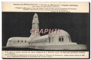 Old Postcard Douaumont Ossuary From Rear Of Catholic Chapel Monument Army