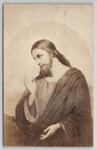 RPPC Religious Art Jesus Portrait Real Photo By Kerfoot Wash DC Postcard B43