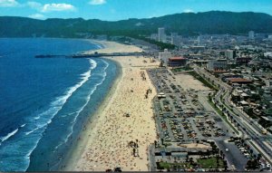 California Santa Monica Aerial View Showing Fishing Pier