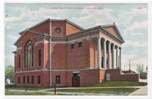 First Baptist Church Omaha Nebraska 1910c postcard