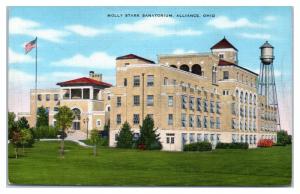 Mid-1900s Molly Stark Sanatorium, Alliance, OH Postcard