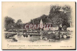 Old Postcard Environs Avallons Road Pontauber la Vallee du Cousin