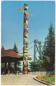 Totem Pole, Prospect Point, Stanley Park, Vancouver BC, Vintage Postcard #2