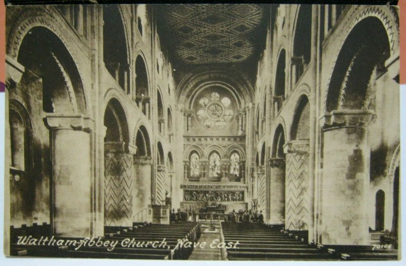 England Waltham Abbey Church Nave East - unposted