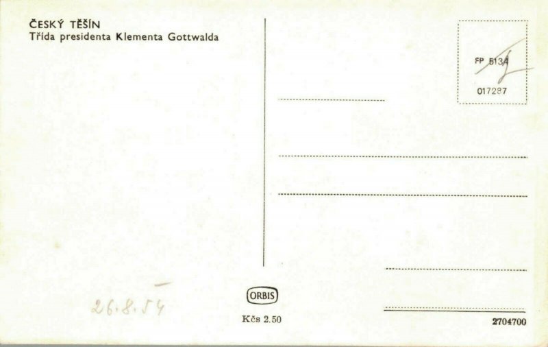 Czech Republic Český Těšín Trida prezidenta Klementa Gottwalda 02.80