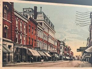 Postcard  Antique View of Water Street in Augusta, ME.   U2