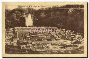 Old Postcard Ostend L & # 39Horloge Flowers