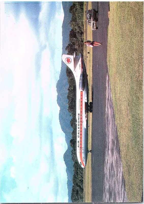 Air Caledonie SE210 Aircraft Postcard Vanuatu Port Villa 1985